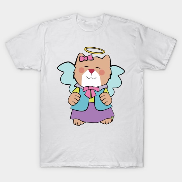 Good Angel Kitten T-Shirt by Sue Cervenka